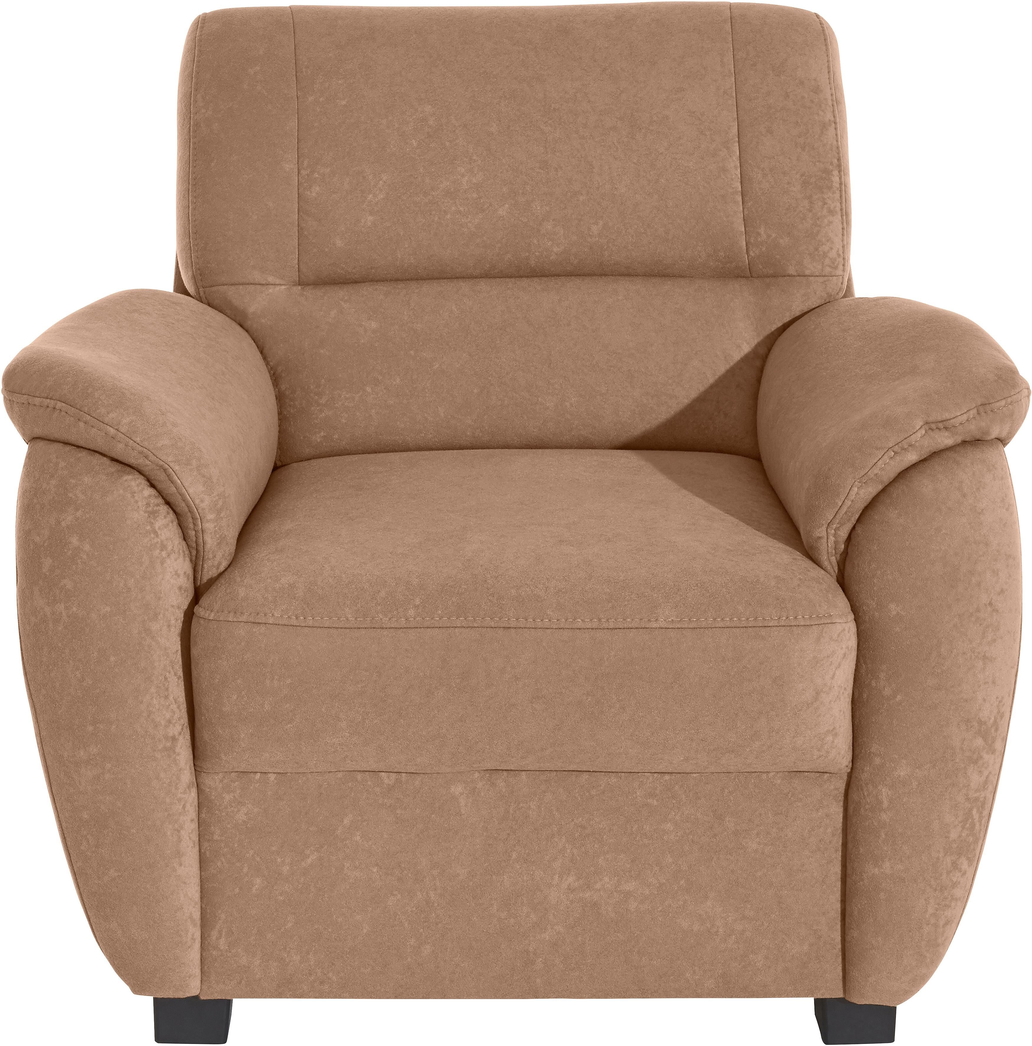 Sessel SIT & MORE "Pandora", braun, B:103cm H:91cm T:90cm, Luxus-Microfaser ALTARA NUBUCK (100% Polyester);Luxus-Microfaser (100% Polyester);Luxus-Microfaser ALTARA NUBUCK (100% Polyester), Sessel, Sessel braun Luxus-Microfaser ALTARA NUBUCK®, B/H/T: 103c