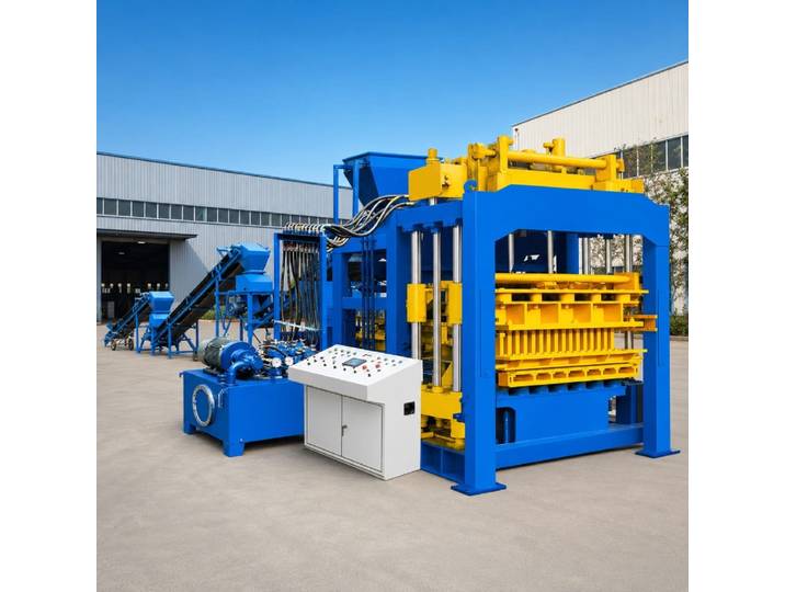 Ligne de production de blocs robustes entièrement automatique, machine à briques en béton personnalisée pour blocs de pavés creux et emboîtables