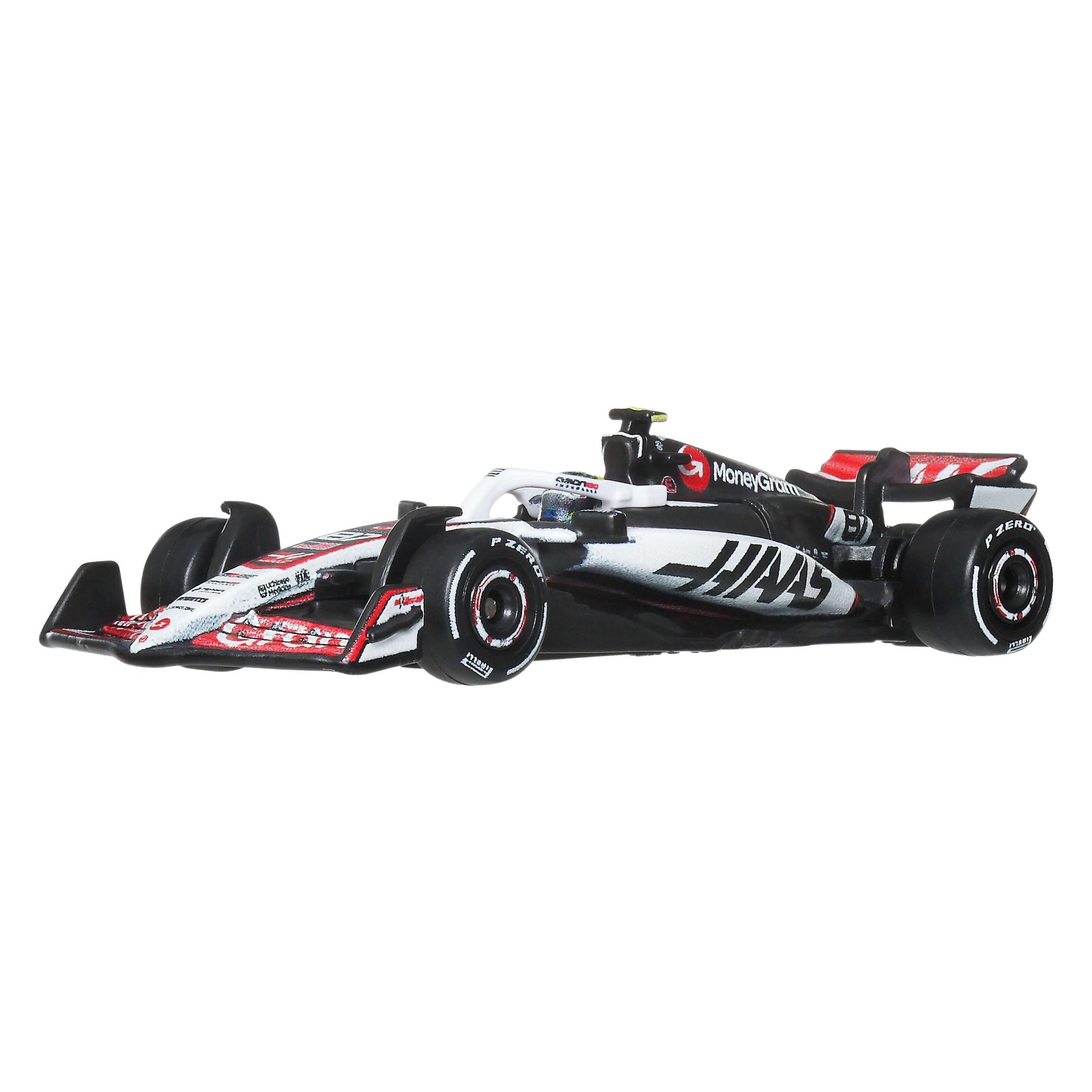 Hot Wheels Premium MoneyGram Haas F1 Team 2er-Pack mit den Rennwagen von Ocon und Bearman (JMM97)