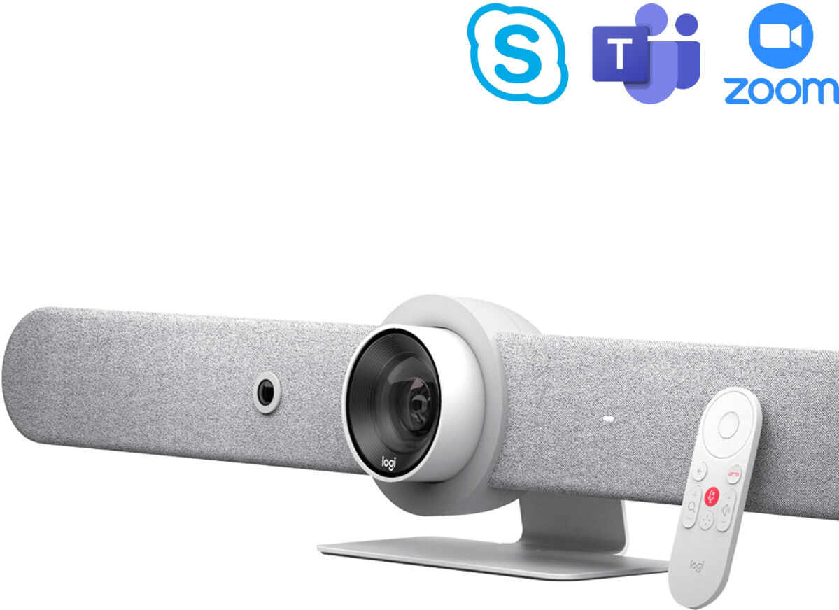 Logitech Rally Bar White Une barre vidéo tout-en-un pour équiper efficacement vos salles de réunion.