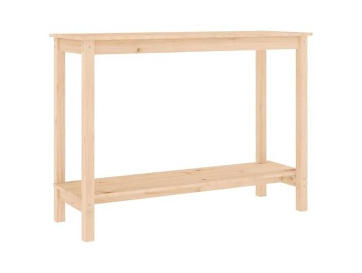 LMTYOENFG Konsolentisch 110x40x80 cm Massivholz Kiefer Beistelltisch Flur Rustikaler Wandtisch aus unbehandeltem Kiefernholz als dekorative Ablage für Fotos und Pflanzen im Flur oder Wohnzimmer.
