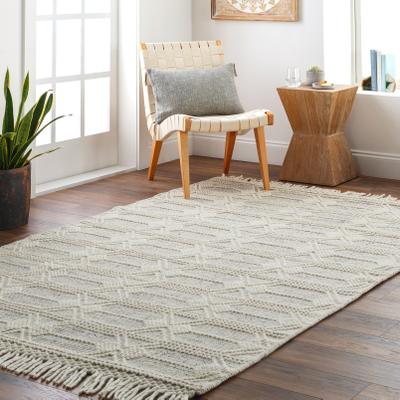 Livabliss Kerah Bohemian Handmade Wool & Jute Area Rug
