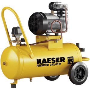 KAESER Kompressor PREMIUM 250/40 W, 78 dB(A), 1250 W, 230V, 10 bar, mit Druckminderer & Manometer, Kesselinhalt 40L