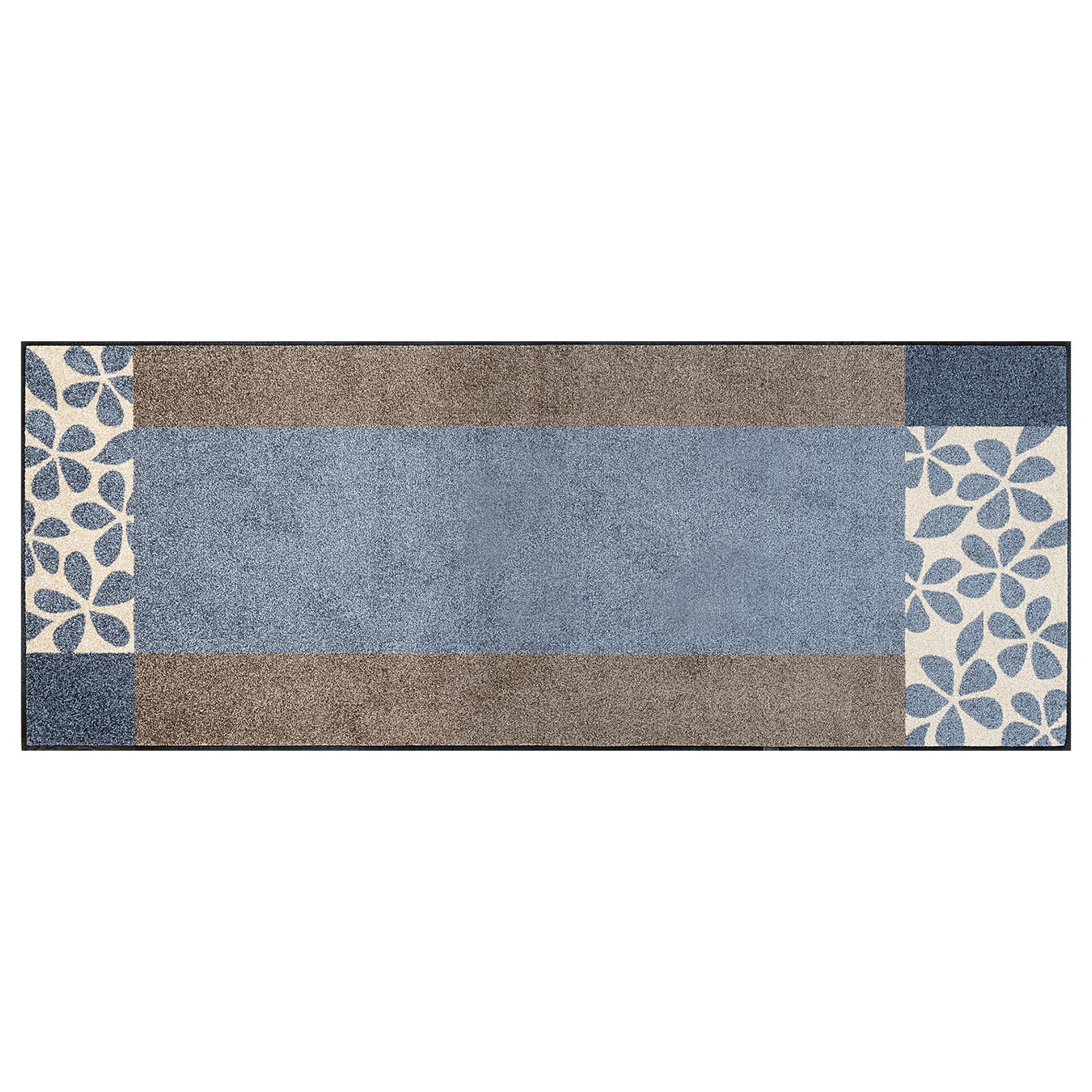 home24 Deur- en schoonloopmat Florita blauw 75 x 190 cm