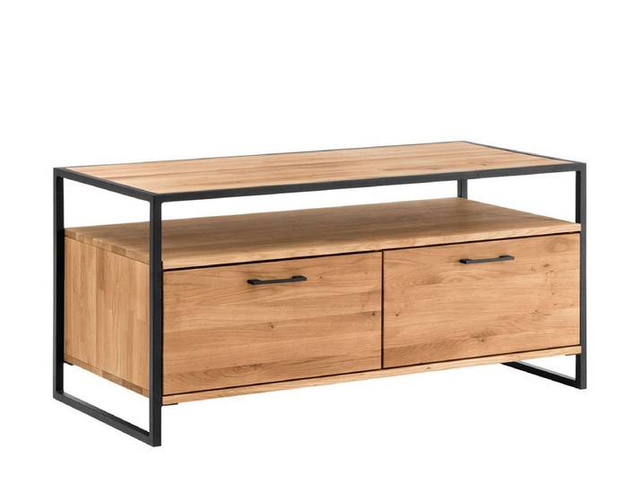 TV Board 115cm 'Dublin' Wildeiche & Eisen schwarz