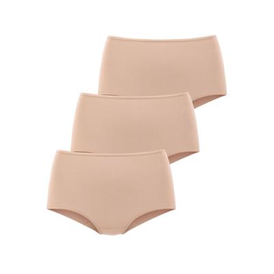Taillenslip LASCANA "aus hochwertiger Modal-Qualität", Damen, Gr. 40/42, Jersey, beige, Jersey, Obermaterial: 94% Modal (TENCEL™), 6% Elasthan, unifarben, körpernah, Unterhosen Taillenslip, angenehm leichte Ware, flache Abschlüsse