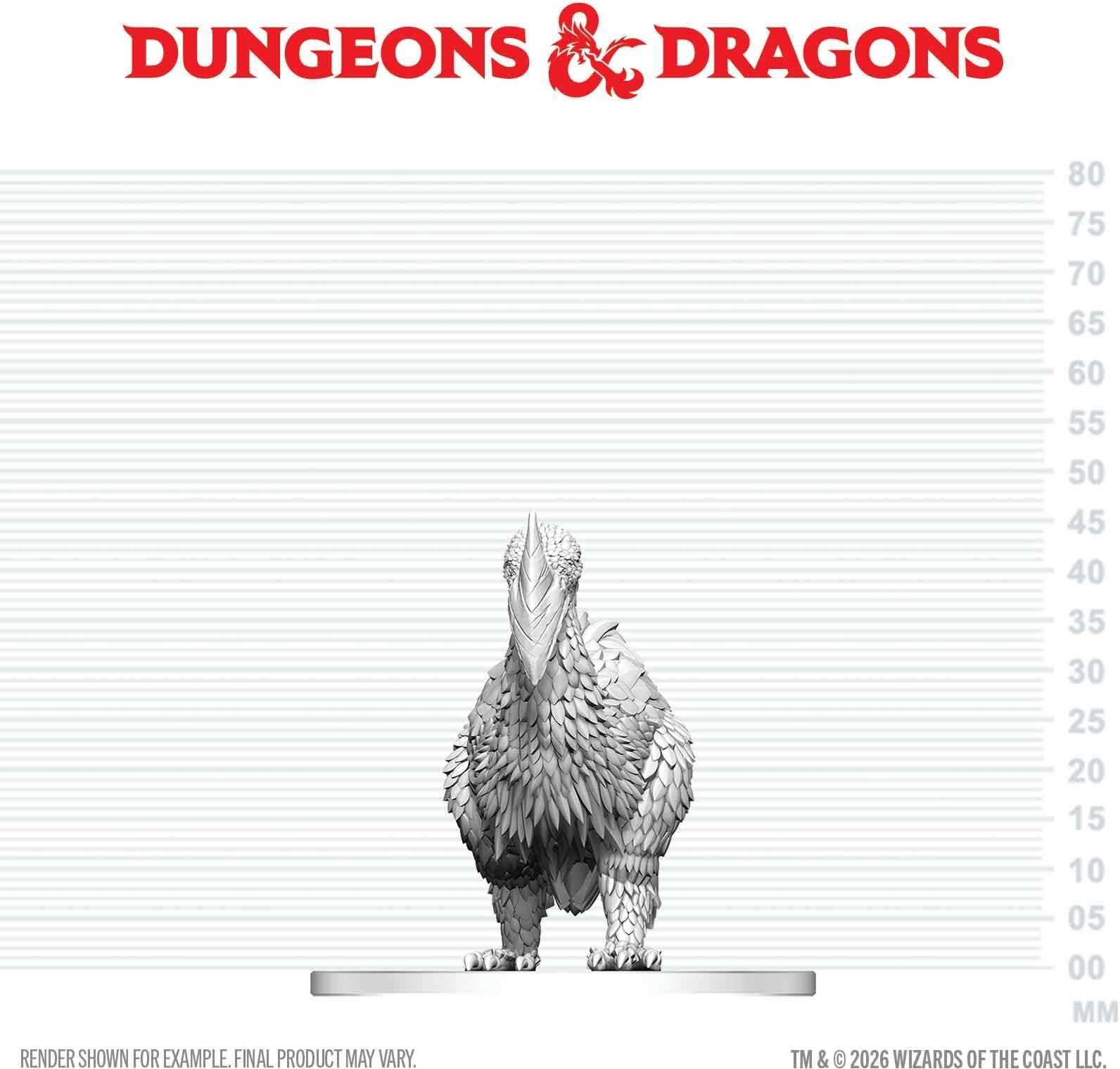 Wiz Kids LLC Dungeons & Dragons Nolzur's Marvelous Unpainted Miniatures: Axe Beak (W29) for Tabletop Role-Playing Games