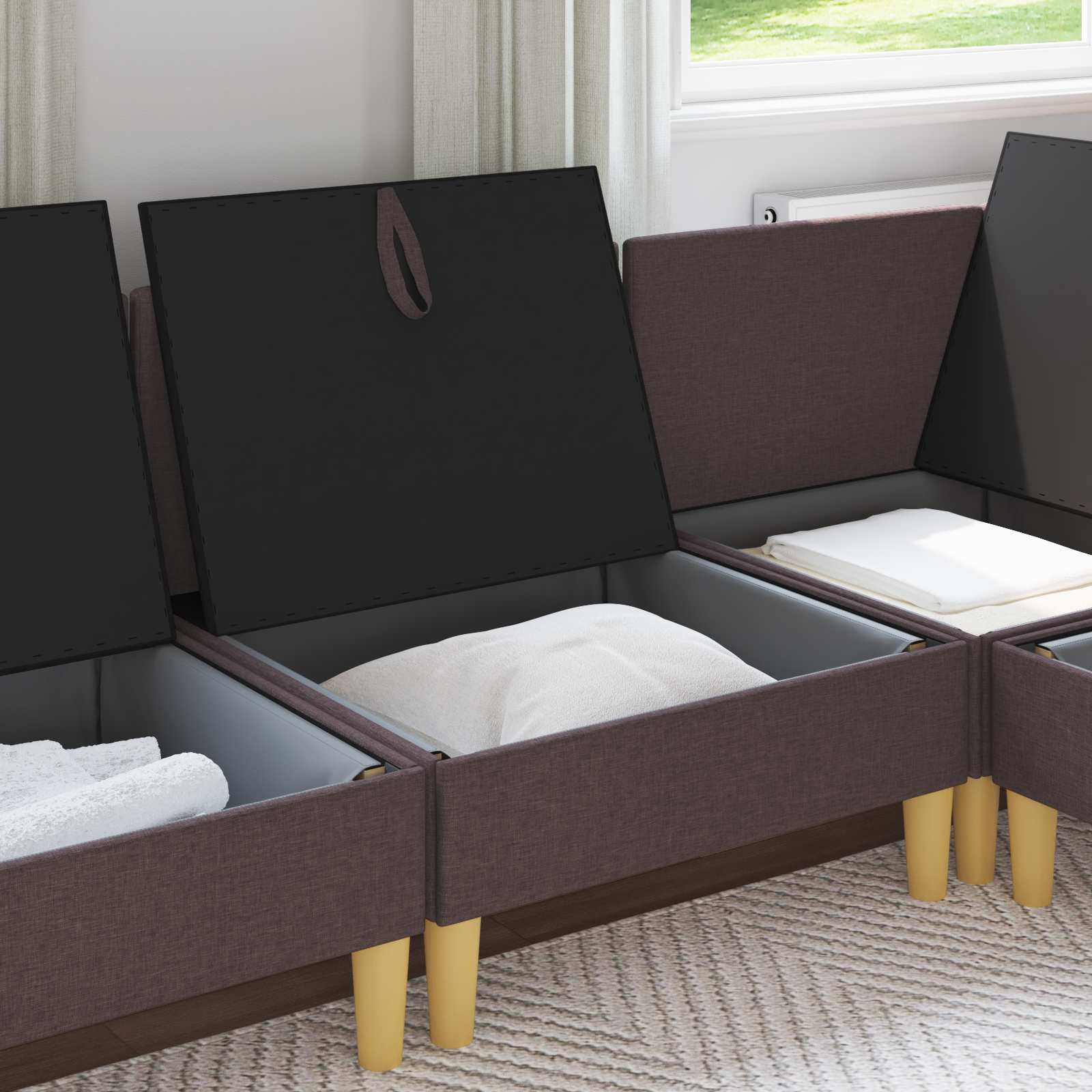 vidaXL Sofa avec rangement Tissu