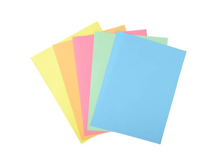 EXACOMPTA Paquet de 50 chemises 1 rabat SUPER 210 - 24x32cm - Couleurs assorties