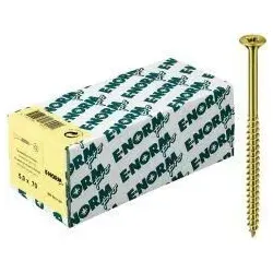 E-NORM PRO Spanplattenschraube Senkkopf verzinkt gelb PZD 3,5x40/24 Handelsverpackung