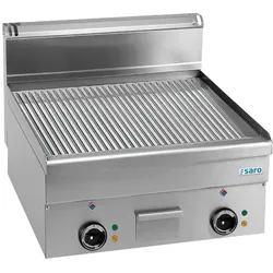SARO Elektrogrillplatte, gerillt,Aufti.,600x600, EFT66R