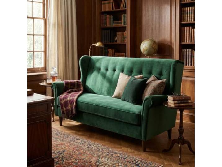 Family Meble Schlafsofa Ari Monolit – ciemnozielony