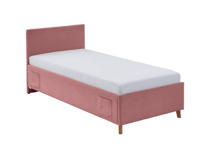 Kinderbett Kobi rose Stoff 140 x 200 cm