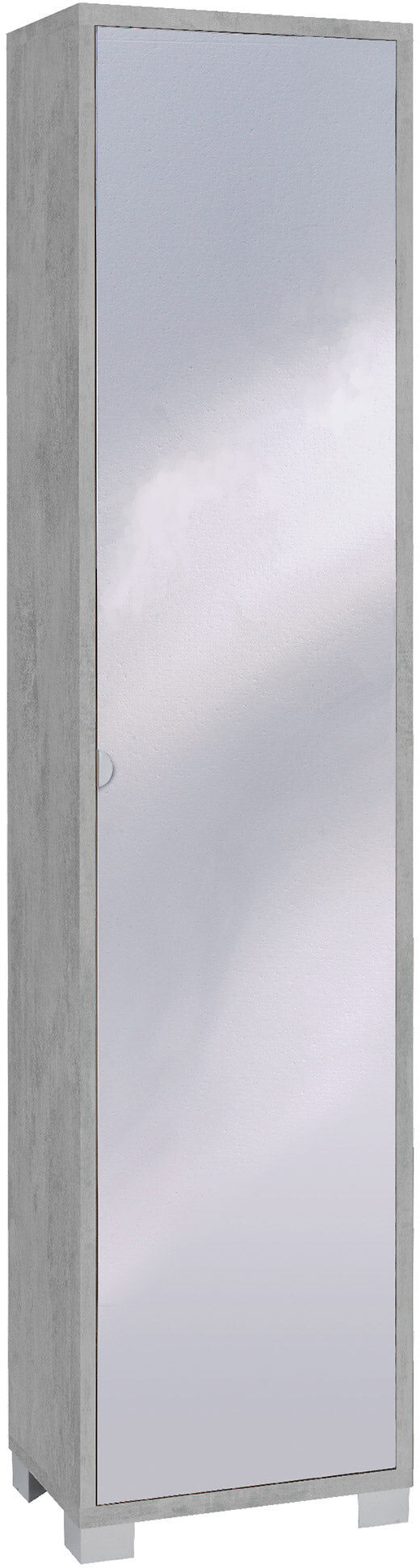 giordanoshop Armadio 1 Anta con Specchio 43x190x29 cm Cemento...
