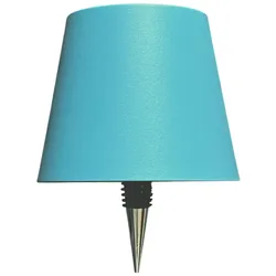 LED Flaschenlampe Kabellos - Akku Tischleuchte Dimmbar - Gebürstetes Metall Blau - IP54 Wasserdicht Flaschenlicht mit Touch-Steuerung