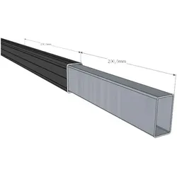 NewTechWood Einsteckverbinder für Unterkonstruktion Aluminium 400x43x23 mm