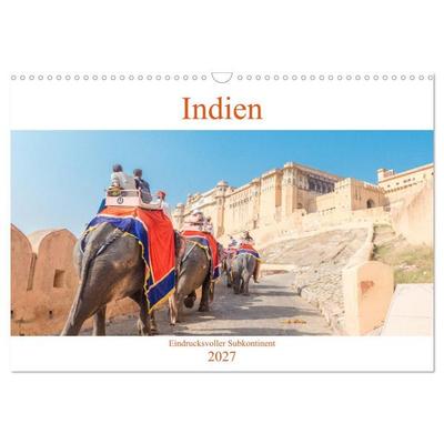 Indien - Eindrucksvoller Subkontinent (Wandkalender 2027 DIN A3 quer), CALVENDO Monatskalender
