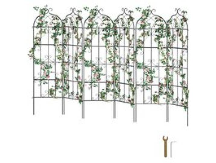 VEVOR Rankhilfe für Kletterpflanzen, 51x180 cm, 6er-Set rostfreies Metallspalier für Gartenblumen, Kletterhilfe, Rankgitter für Rosen, Gurkenstütze, dekoratives Clematis-Spalier für Innenhöfe & Rasen