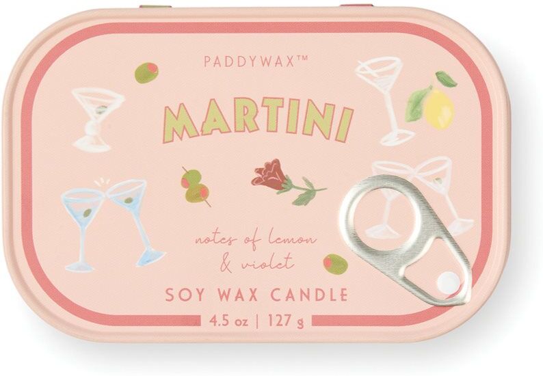 Paddywax Bistro Tin Martini scented candle in a tin 127 g