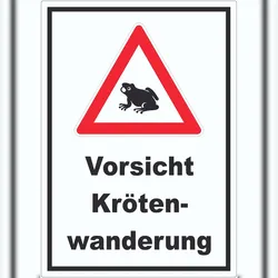 HB-Druck Vorsicht Krötenwanderung Aufkleber A2 (420x594mm)