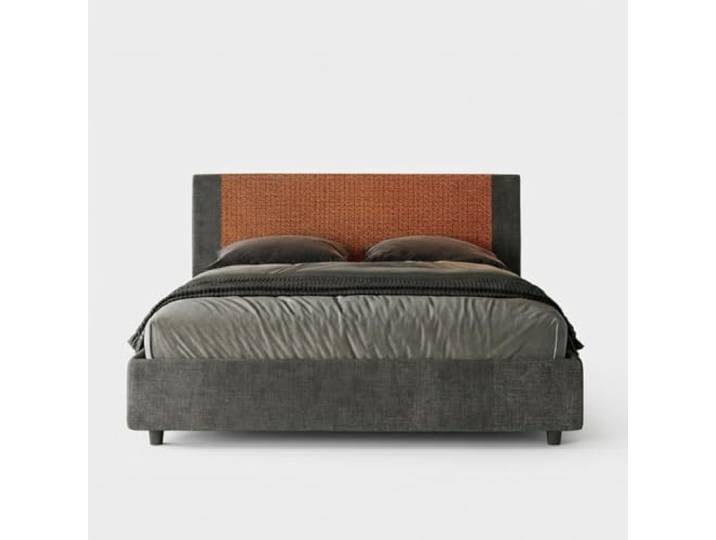 Doppelbett 160x190 mit Bettkasten Stoff Rosal Norris Labirinto - Orange