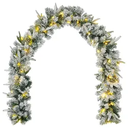 vidaXL Weihnachtsgirlande Weiß 270 cm PVC und PE 50 LEDs 42056981