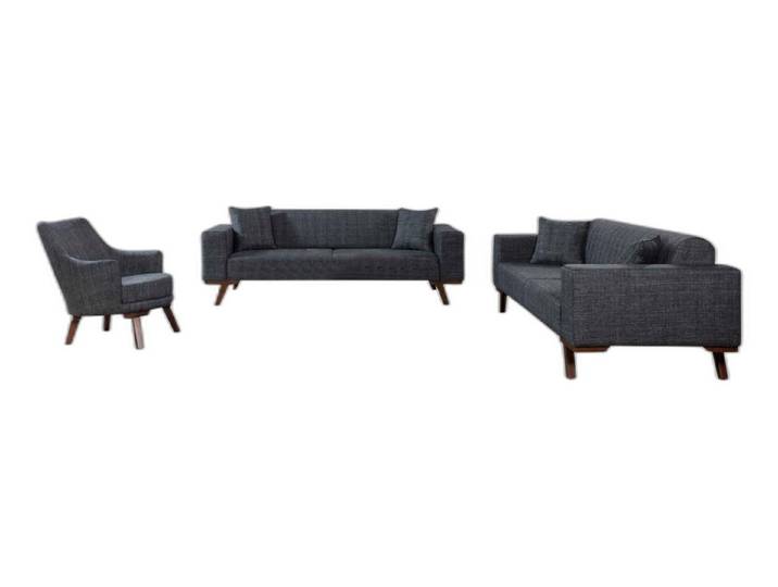 Xlmoebel Polstergarnitur Grau gepolstertes Sofa-Set mit modernem Design, (Sofa-Set, 3-tlg., sofa sets), Hergestellt in Europa