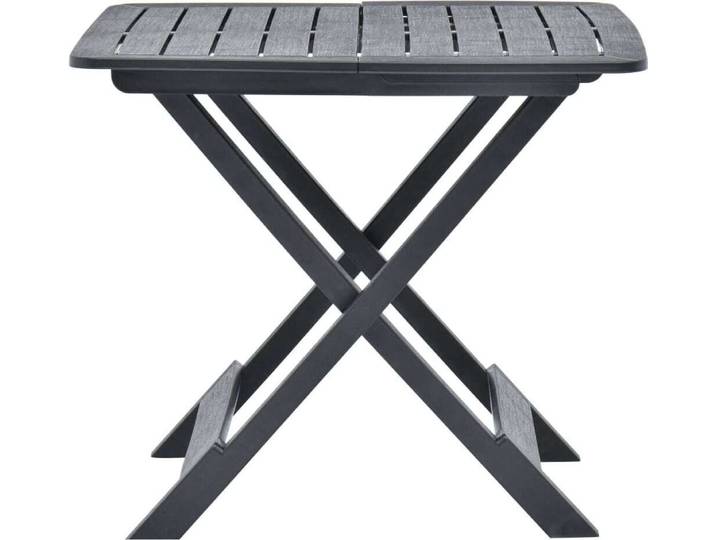 vidaXL Table de jardin pliante anthracite 79x72x70 cm plastique