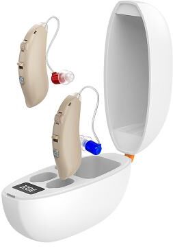 LightInthebox Digital Hearing Aids for Seniors ,Personal Hearing Enhancement Behind-The-Ear Aid Sound Amplifier, Rechargeable Digital Hearing Amplifier with All-Day Battery Life