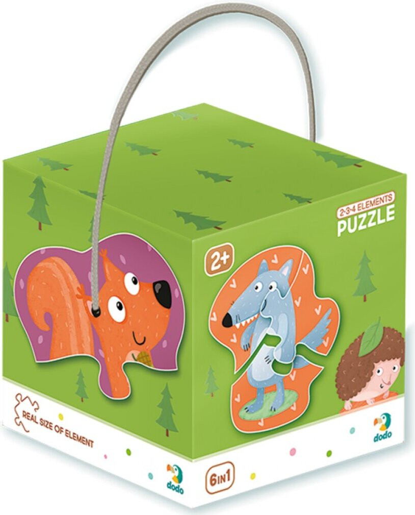 Dodo Toys WALDTIERE Educatieve Puzzel met 6 verschillende ontwerpen