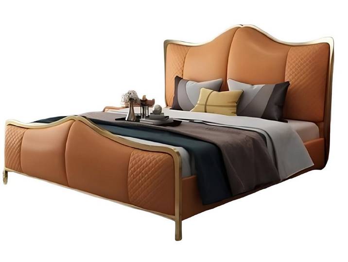 Xlmoebel Bett Luxus Bettgestell in elegantem Design für stilvolle Hotelzimmer (1-tlg., Bett), Hergestellt in Europa