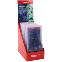 Aristo Display TopLine Zirkel+Studio-Pen 6er je 3x 55808, 55809, Zirkel, Rot