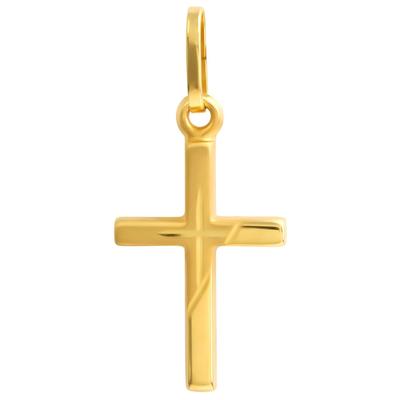 Kreuzanhänger FIRETTI "Schmuck Geschenk Gold 333 Halsschmuck Anhänger für Halskette Kreuz", gold (gelbgoldfarben), Schmuckanhänger, Damen, Gelbgold 333, 0,25 g