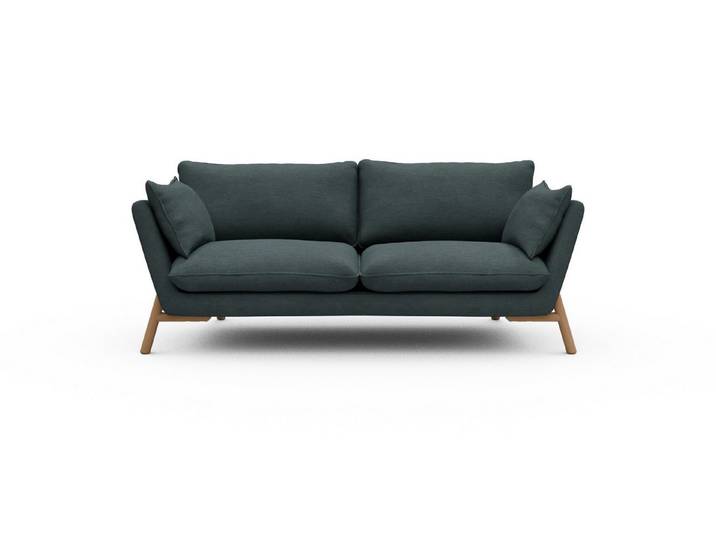 moebelfaktor Sofa Emil 2-Sitzer, schräg gestellte Armlehnen, hoher Rücken