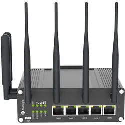 Milesight IoT Ind. Cellular Router UR75 5G GPS Wi-Fi, Router, Schwarz