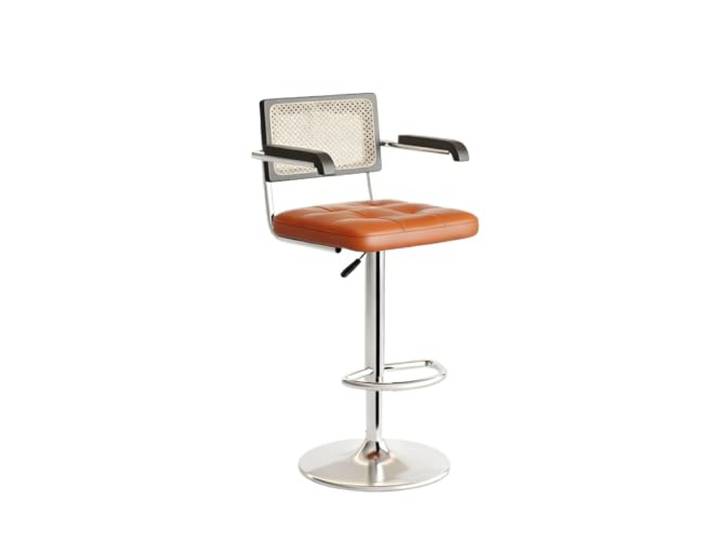 VNCdfhETs Barstuhl Höhenverstellbare Barhocker Drehbare Frühstücksstühle Barhocker(Orange-b)