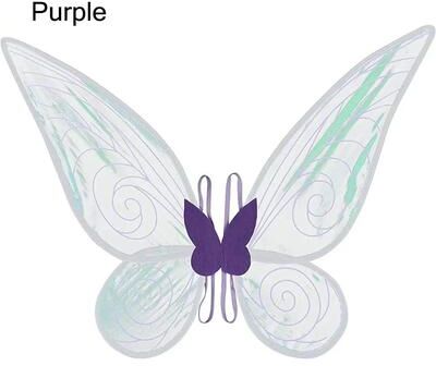 Uplifted Finds Sparkle Butterfly Fairy Wings Costume Women Girls Princess Angel Wings For Halloween Cosplay purple