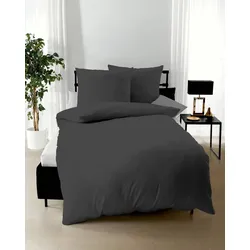 kaeppel Bettwäsche Satin Uni titanium 155x220 cm + 80x80 cm