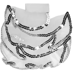 Jabot für Erwachsene, weiß/silber