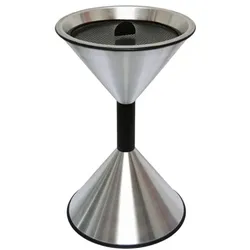 SZ Metall Stand-Aschenbecher »flache Kegel» Aluminium grau, 40x71 cm