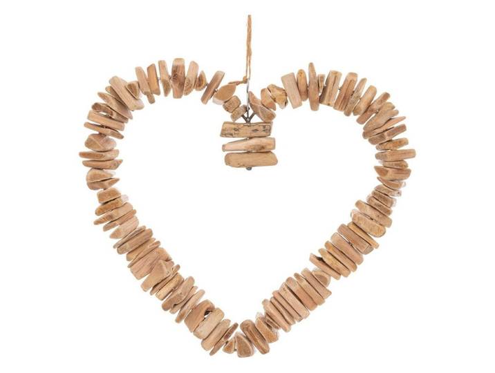 Atmosphera Agnès Décoration murale cœur Hauteur 35 cm Bois