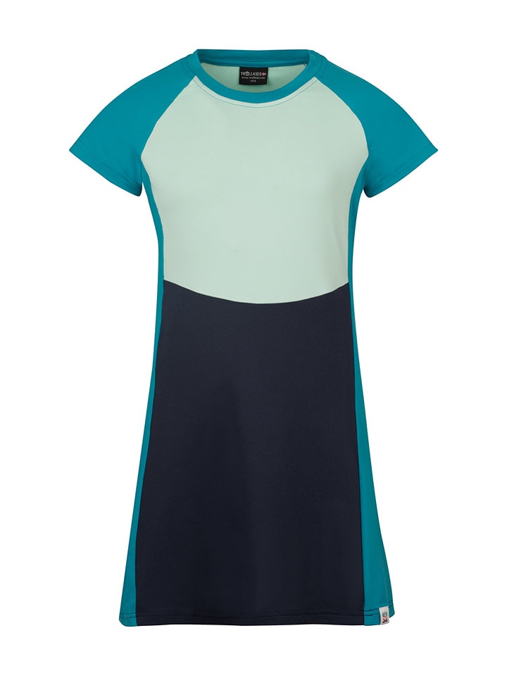 Trollkids Kleid "Senja" in Blau/ Schwarz - 116