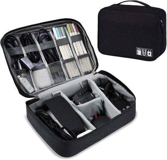 Famanu Kabeltas XL - Waterdichte en verstelbare kabelorganizer voor telefoon en accessoires