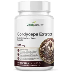 VitaSanum® Cordyceps-Extrakt – 1 Kapsel Tagesportion mit 500 mg