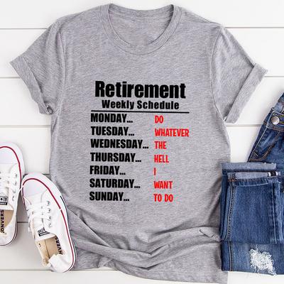 Retirement Schedule T Shirt Athletic Heather 3XL