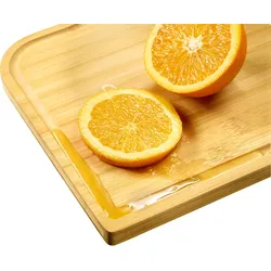 Westmark Schneidebrett Bambus mit Saftrille 28 x 18 cm