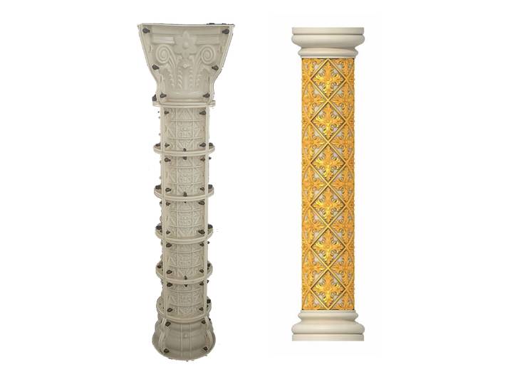 Moule de colonne romaine 20cm 115cm, Moules en mousse de polyuréthane pour béton et plâtre, Décoration sculptée détaillée, Moulage de pilier de jardin, DIY
