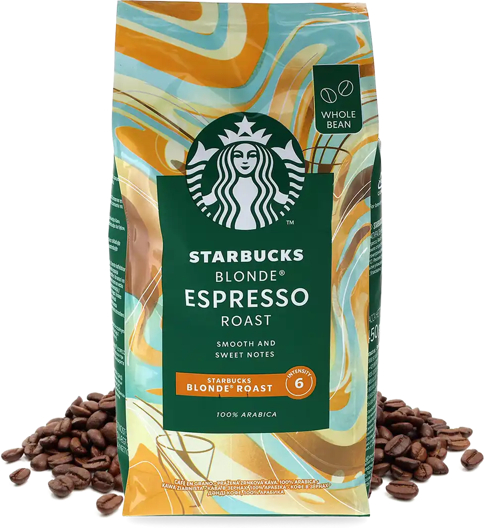 450g Blonde Espresso Roast Starbucks® Grains de café - Espresso - Torréfaction légère - 100 % Arabica - Moyen - Meilleur café - Pas cher