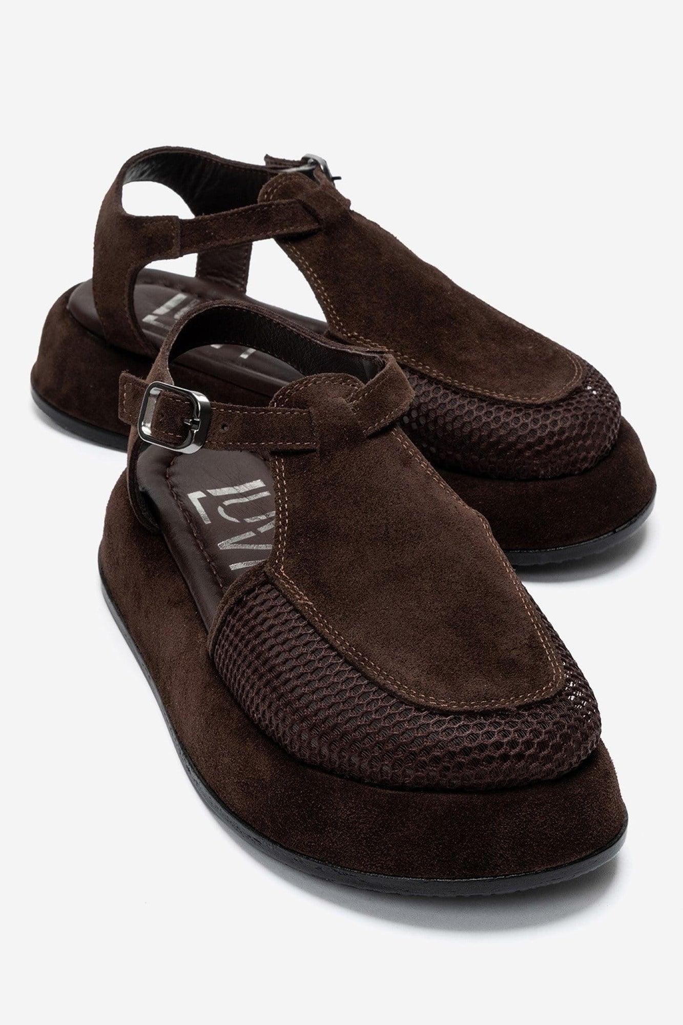 Lurelia Leder Plateau Sandale
