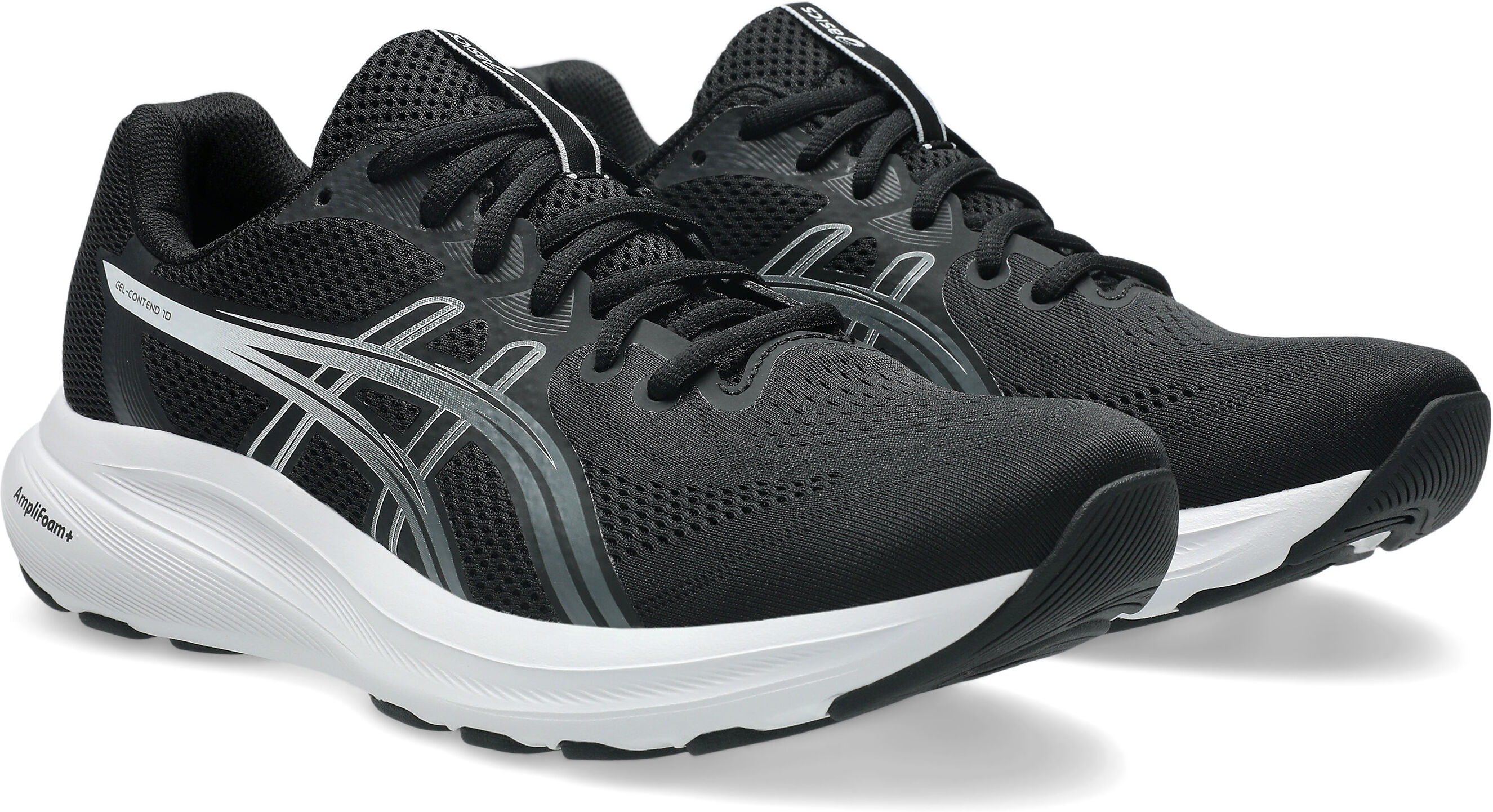 Laufschuh ASICS "GEL-CONTEND 10", Herren, Gr. 47, schwarz (schwarz, weiß), Synthetik, Schuhe Laufschuh schwarz, weiß 47